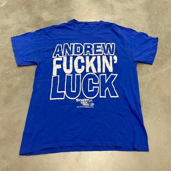 NFL Other - Vintage y2k 90s blue and white Andrew luck Indianapolis colts shirt